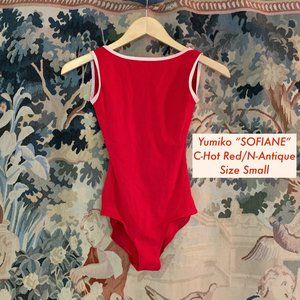 Yumiko SOFIANE Red Microfiber Leotard S
